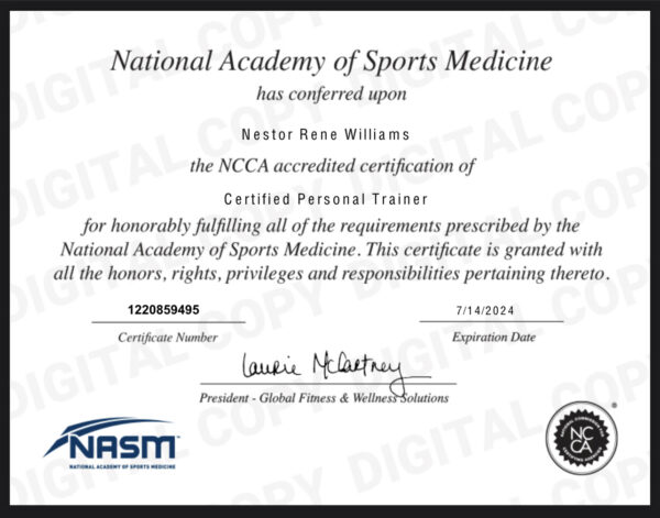 NASM CPT Cert